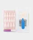 Kiss Salon Acrylic Nude French 28 Nails Breathtaking Real Short Length Kan01