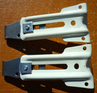  2  White Adjustable Single Rod Traverse Support Brackets