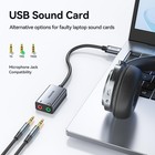 Usb To Audio Jack Sound Card Adapter With Dual Trs 3-pole 3 5mm Headphone And Mi
