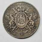 1867 Mexico Silver Peso Maximiliano Nice Patina Small Scratches Genuine  t346