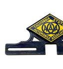 Vintage 1930s California State Aaa License Plate Topper Enamel Blue   Yellow