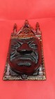 Cast Iron Match Holder Gothic Figural Face Gargoyle Metal Wall Mount 