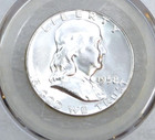 1958 P Franklin Half Dollar Pcgs Ms65 90  Fbl White Frosty Luster Pq  t88a