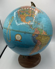 Vintage Cram s Imperial World Map Globe 12  Round On Wooden Base