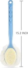 Long Handle Shower Body Brush Back Scrubber Mesh Loofah Bath Brush Blue For Men