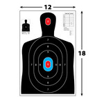 25 Paper Shooting Targets Gun Range Pistol Rifle Bb Guns Black Silhouette 12x18
