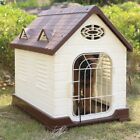Outdoor Dog House Durable Plastic Puppy Cool Shelter Home Kennel W air Vents