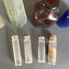Antique Glass Medicine Bottle Lot Amber Cobalt Blue Carbolic Acid Bromo Seltzer