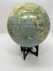 Vtg 1970s C1977 Rand Mcnally Pegasus World Portrait Globe Black Base W  Box