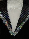 Vtg 80s Silky Leotard Tux Bow Tie Penguin Tail Bodysuit Costume Dance Party S