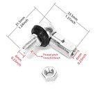 4 Pcs Rod End Ball Bearing Stud Dust Plug M6 X 1 0 Left right Angle Linkage