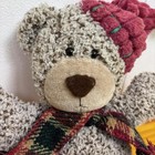 Russ Berrie Co Handmade Christmas Bear Cody Textured Plush Hat Winter 8  Beanie