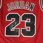 Signed Michael Jordan Throwback Chicago Bulls Jersey Coa Autograph Holo  23