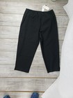 New Eileen Fisher Black Slim Ankle Pant 1x Side Zip Organic Cotton Stretch Twill