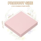 4pcs 2x2  Rubber Carving Blocks  Soft Linoleum Art Carving Block  Pink