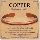 Solid Pure Copper Heavy Bracelet Arthritis Pain Therapy Energy 50gr Cuff Bangle