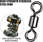 100pcs Rolling Barrel Swivel 30-220lb Fishing Swivels Solid Ring  1- 10 1 0-3 0