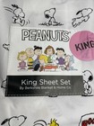 Peanuts Snoopy   Woodstock King Size Sheet Set   Drawstring Storage Bag New