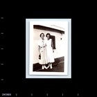 Old Vintage Photo Pair Duo Women Aboard Ship With Camera Original Snapshot