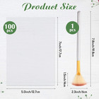 100 Sheets Vellum Paper  5 X 7  Thick Transparent Paper With Embossing Fan Brush