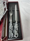 Vtg 1992 Arthur Court Large Leaf Grapevine Aluminum Platter 18      Serving Knives