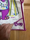 Vintage Barney   Baby Bop Purple White Art Bib Apron Nursery School