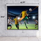 72  4 3 Hd Manual Pull Down Projector Screen Self-locking For Home Theater White