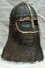 Medieval Vendel Helmet Knight Viking Wearable Larp Helmet With Chain Mail