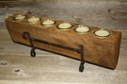 6 Replacement Sugar Mold Candle Holder Primitive Clear Glass Votives Candles  