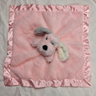 Beilimu Pink Puppy Dog Baby Security Blanket Lovey Satin Plush Toy Comfort Nwot