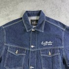 Vintage Savvy Denim Jacket Mens Large Blue Dark Wash Hip Hop 90s Streetwear