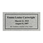 Headstone -cemetery Flat Marker 24x12x4  Includes Engraving- Grey Granite