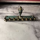 Judaica Vintage Hanukkah Jewish Brass  Menorah Israel Holy Land Chanaka