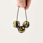 3 Ghost Venetian Black Trade Beads