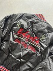 Vintage 90s Delong Oklahoma City Bar Bomber Jacket With Red Embroidered Large