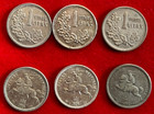 S122 Lithuania - Lot Of 6 Coins - Silver Litas 1925   Km 76