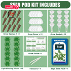 Sage Seed Pods For All Hydroponics Growing Systems  12 Herb Kit