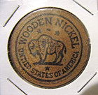 Wooden Nickel Token-round-up Room  Central City  Colo 