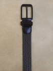 Ghost Golf Braided Weave Stretch Belt 38  Full Length Black Oreo Colorway