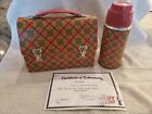 1958 Plaid Dome Lunchbox Thermos Near Mint Rare Joe Soucy Collection Red Black