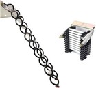 Black Wall Mounted Folding Loft Ladder Retractable Mg-al Alloy 660lbs   12-steps
