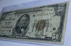 1929  50 National Currency Federal Reserve Bank Note New York ny Serial 00208472