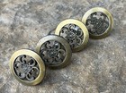 4 Allison Brass Antique Hardware Mid Century Modern Drawer Pulls Cabinet Knobs