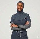 Figs Women   s Hijab - Black Navy Night Sky - Medical Scrub Match - Sizes Xs s M l