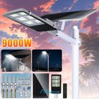 Commercial 99999999lm Led Outdoor Dusk To Dawn Solar Street Light Road Area Lamp