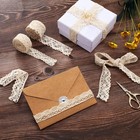 Tatuo 40 Yards Cotton Lace Trim Vintage Lace Ribbon Crochet Cotton Lace Scallope