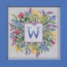 Floral Monogram Cross Stitch Kit Mill Hill 2026 Buttons   Beads Spring Mh142616