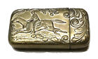 Rare Antique Vintage 1800    Jockey Horse Copper Vesta Match Safe Case Holder Old