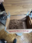 Vintage Anheuser Busch Budweiser Wooden Beer Sign Box Crate St Louis Mo  1876
