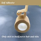 Self Adhesive Bandage Wrap2 Inch Athletic Tape Breathable Elastic Brown Cohesive
